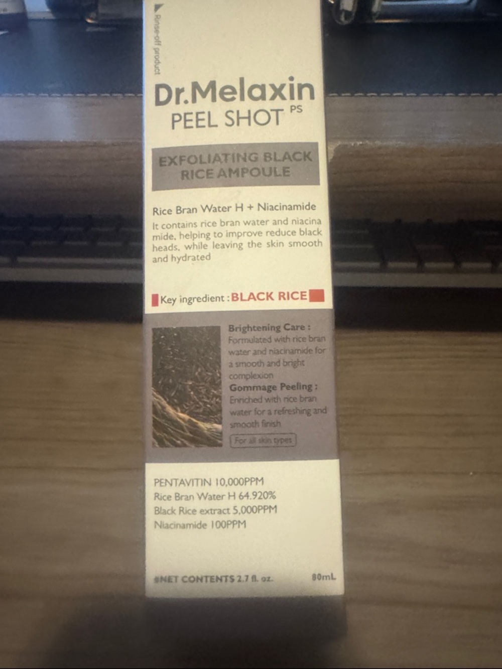 Dr. Melaxin Peel Shot Exfoliating Black Rice Ampoule –